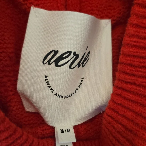 Aerie Bold Red Knit Sweater - Picture 4 of 8